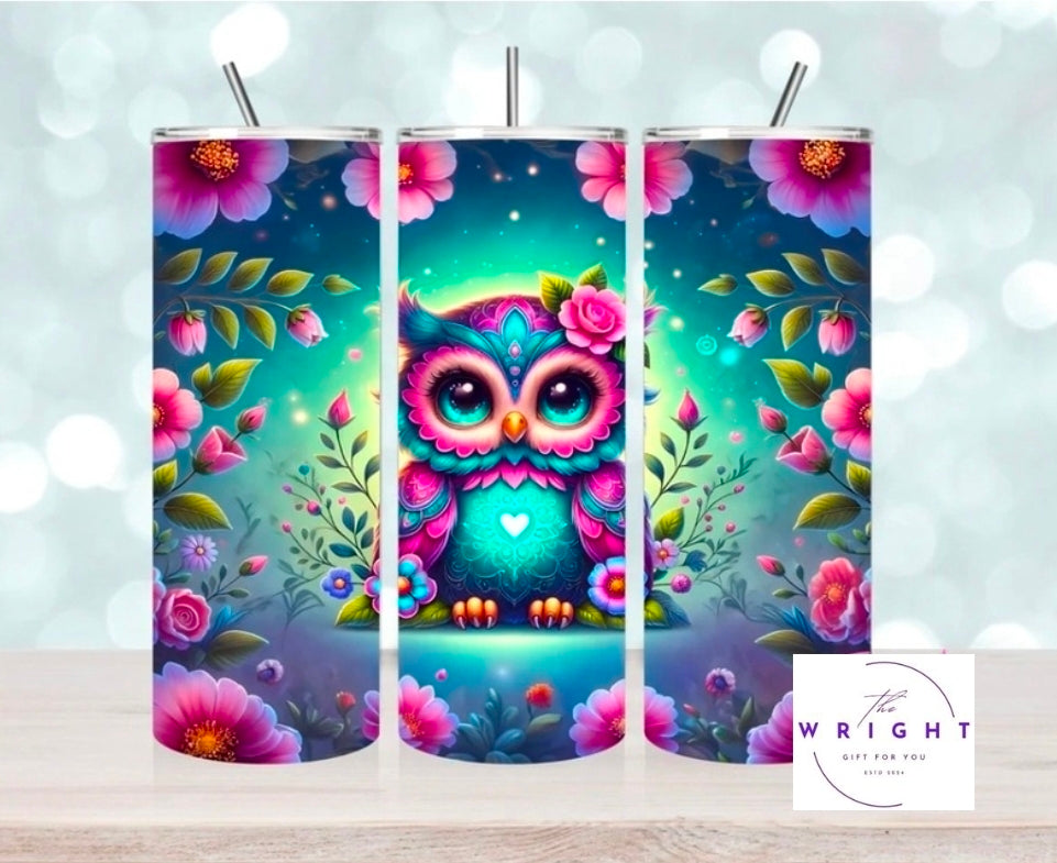 Neon Owl 20oz Tumbler