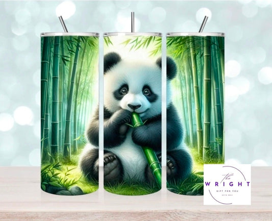Panda Eating Bamboo 20oz Tumbler