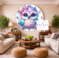 Pastel Owl Clock