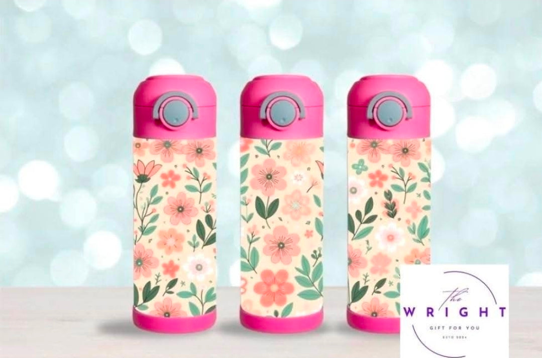 Pink Flowers 12oz Kindy Tumblers
