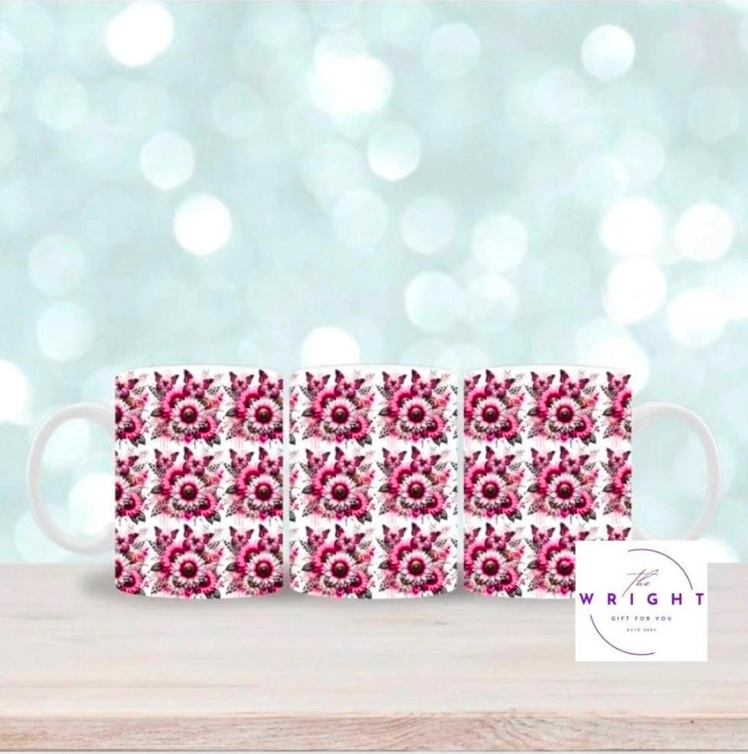 Pink Flowers mug