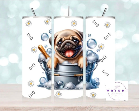 Pug Pup in Tub 20oz Tumbler
