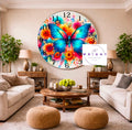 Rainbow Butterfly Clock