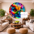 Rainbow Owl Clock