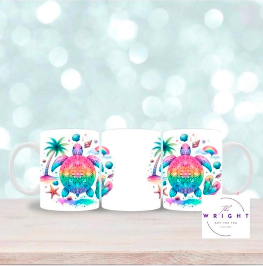 Rainbow Pastel Turtle Mug