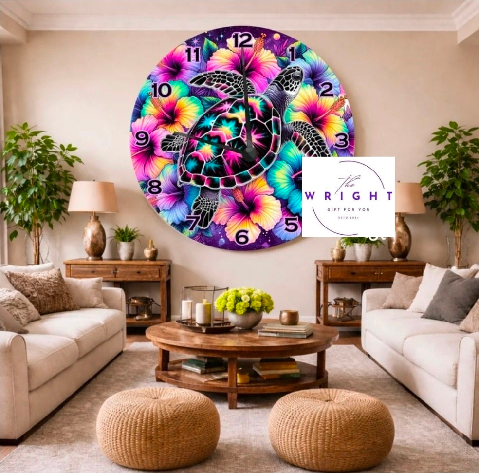 Rainbow Turtle Clock