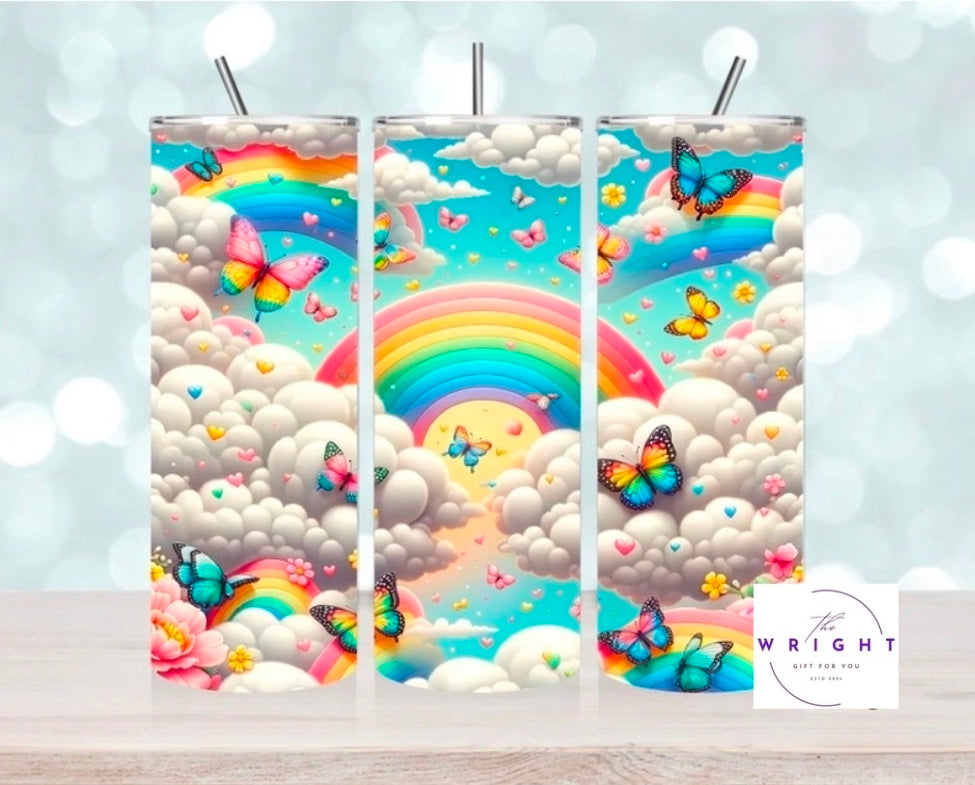 Rainbows & Butterflies 20oz Tumbler