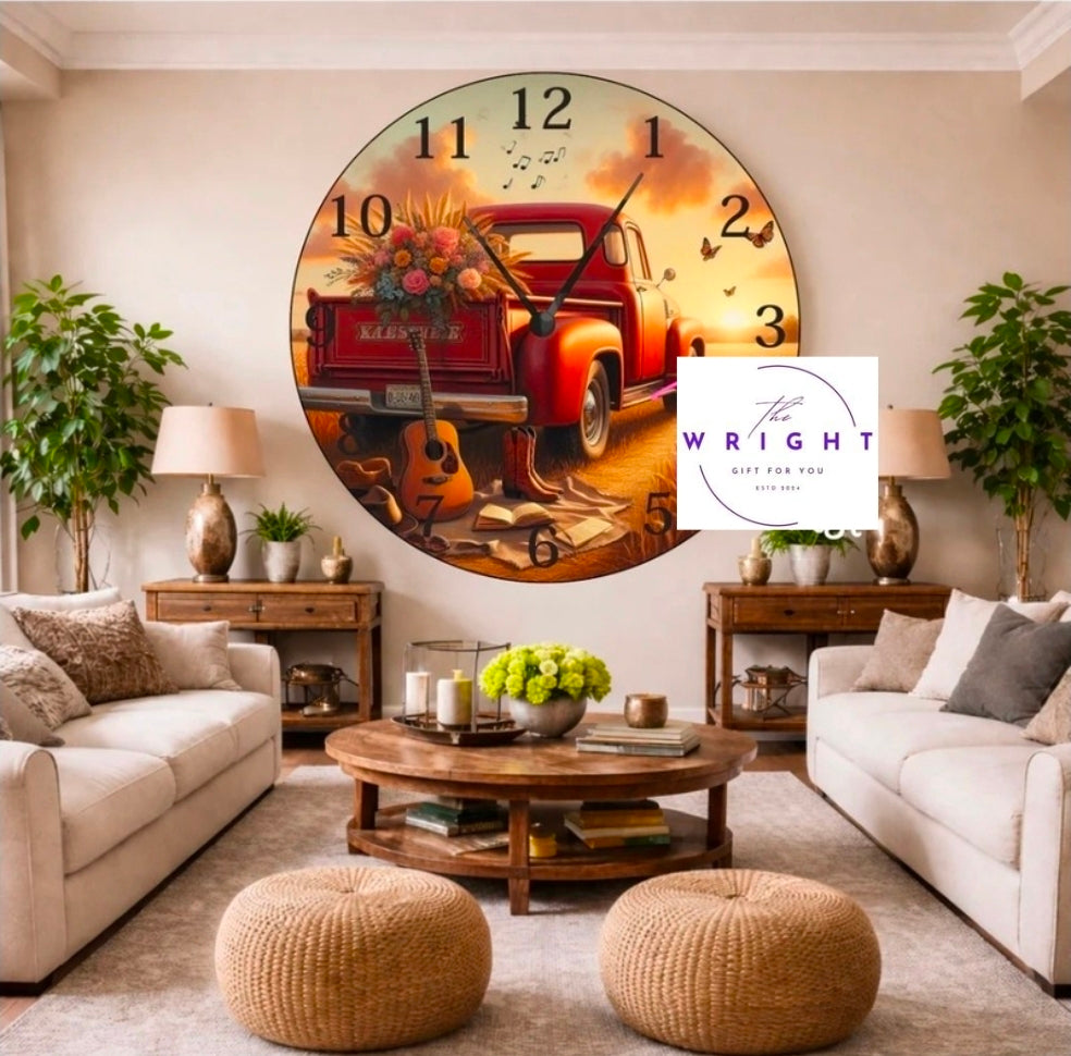 Red Truck Clock