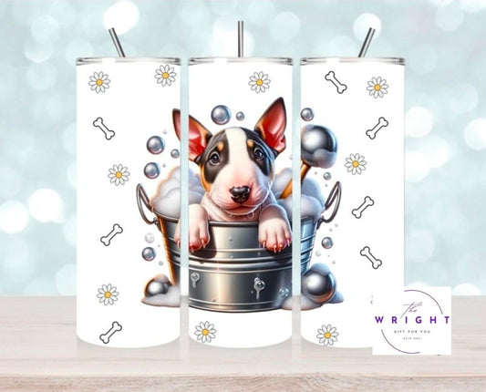 Roman Nose Bull Terrier Pup in Tub 20oz Tumbler