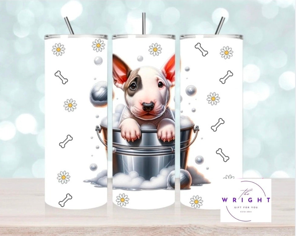 Roman Nose Bull Terrier Pup in Tub #2 20oz Tumbler