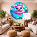 Swimming Piglet Clock