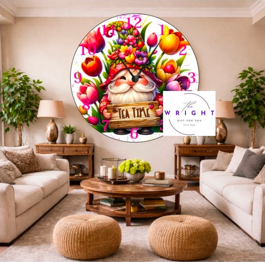 Tea Time Gnome Clock