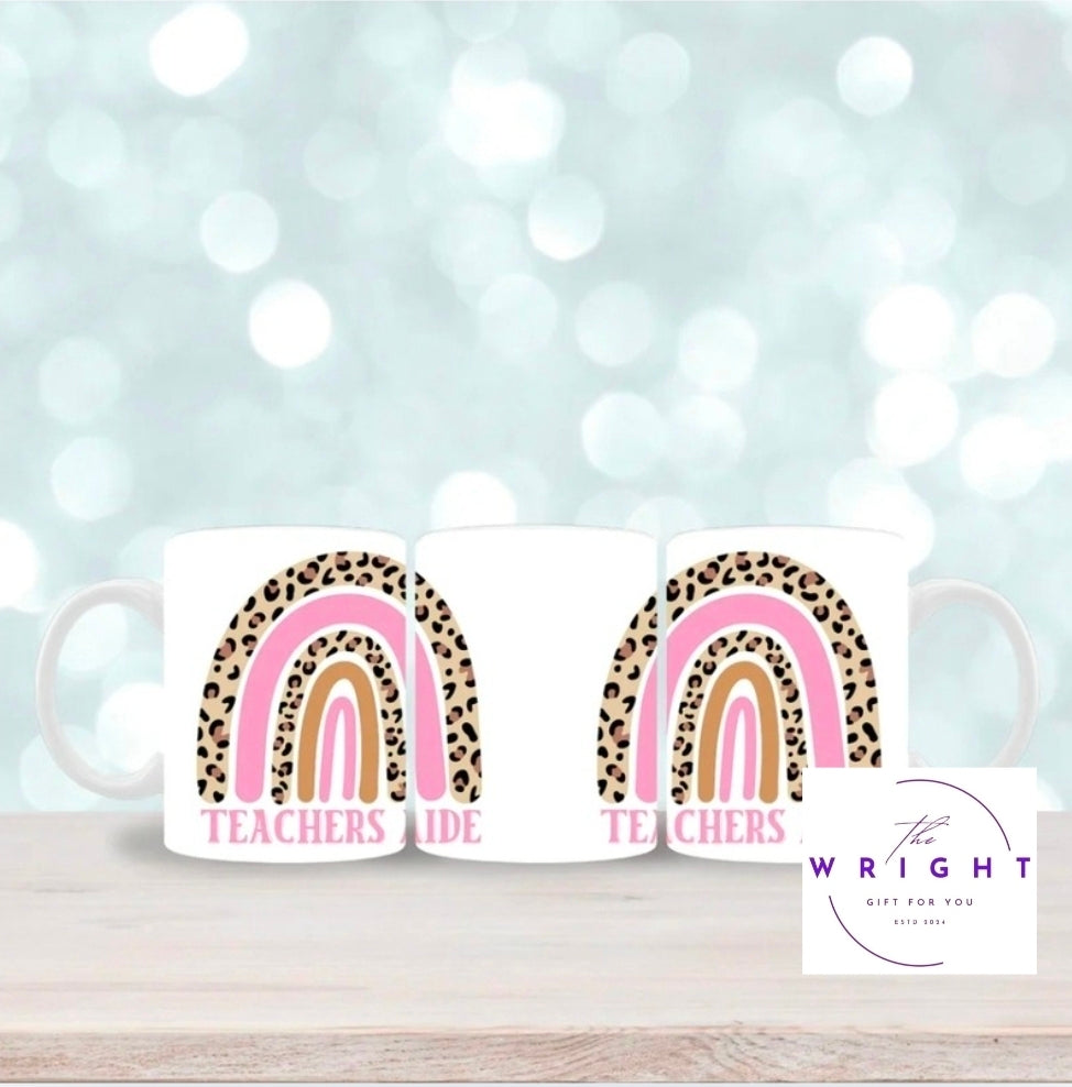 Teacher Aide Rainbow mug