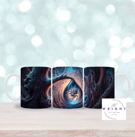 Teardrop Spider in Web Mug
