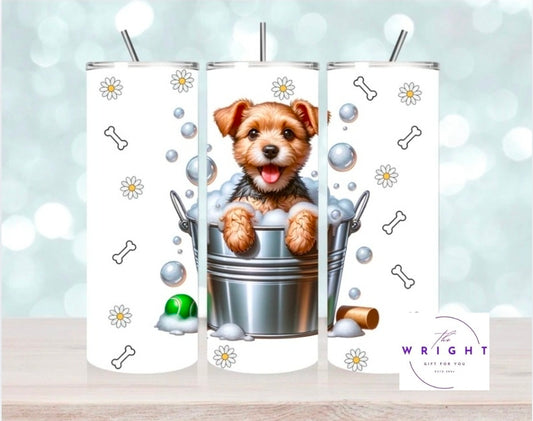 Terrier Pup in Tub 20oz Tumbler
