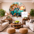 Turquoise Truck Clock