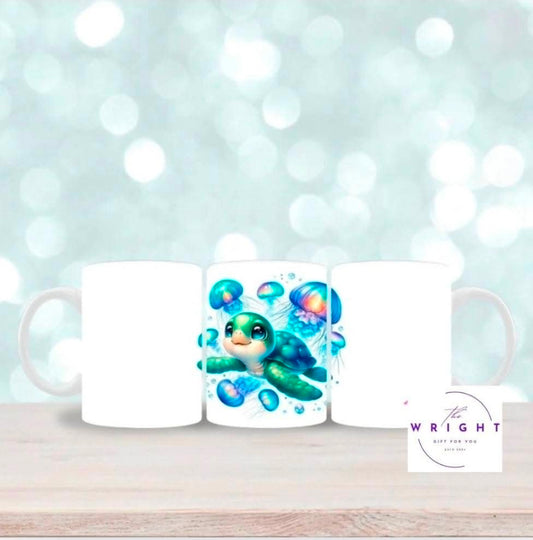 Turtle & Jellyfish Mug