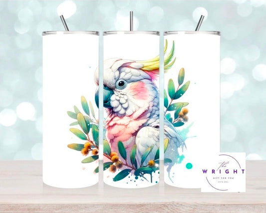 7. White Cockatoo in Foliage 20oz Tumbler